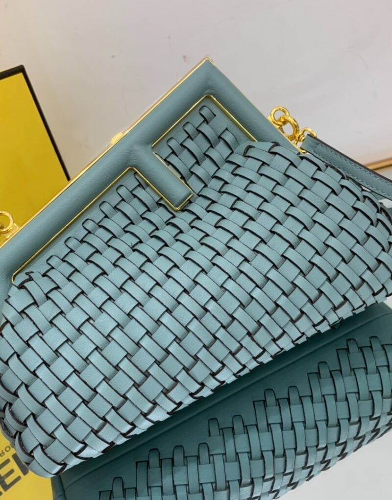 [True-to-ORIGINAL] Fendi First Small Bag Blue For Women 10.2in/26cm