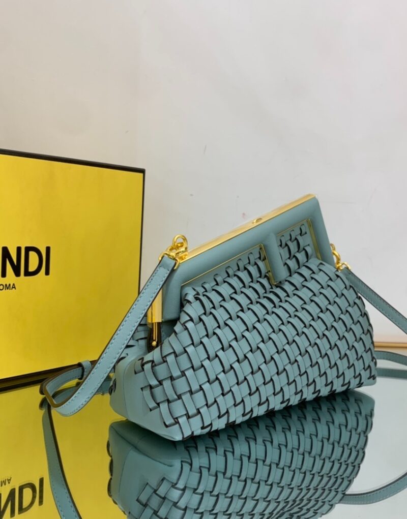 [True-to-ORIGINAL] Fendi First Small Bag Blue For Women 10.2in/26cm