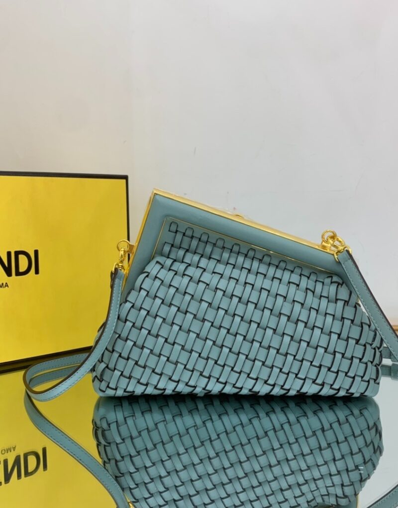 [True-to-ORIGINAL] Fendi First Small Bag Blue For Women 10.2in/26cm