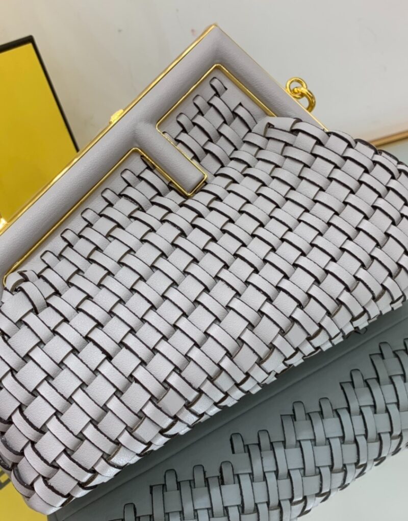 [True-to-ORIGINAL] Fendi First Small Bag Grey For Women 10.2in/26cm