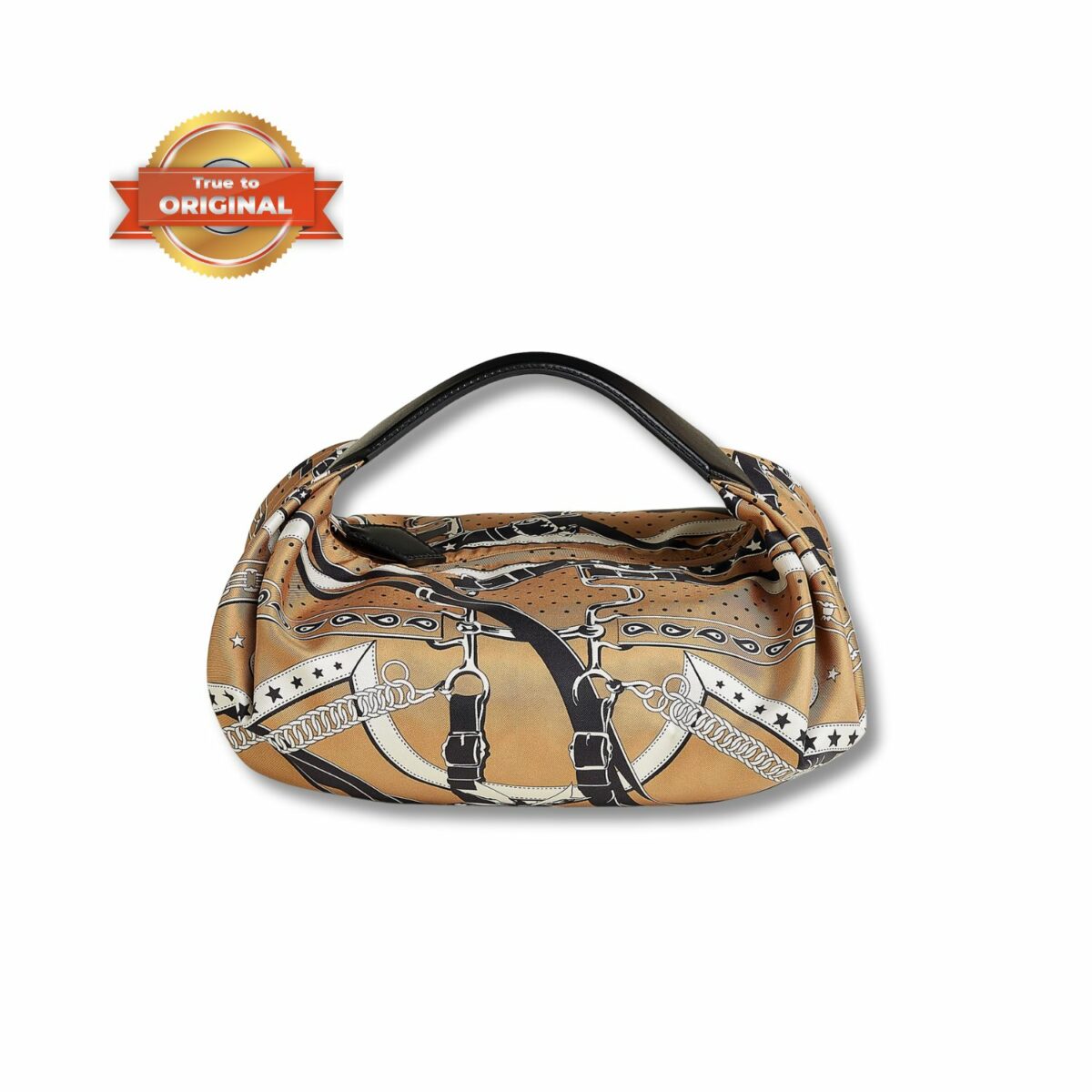 [True-to-ORIGINAL] Hermes Balusoie Bag Biscuit/Noir 32cm/13in - H084907CKAF