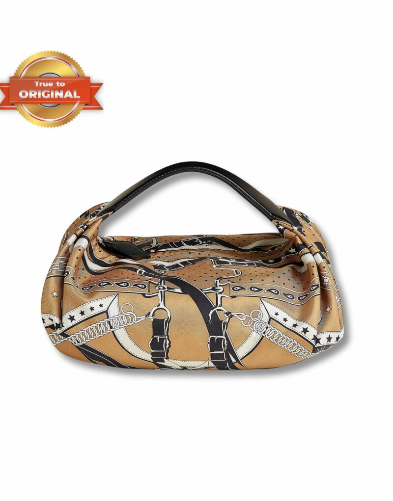 [True-to-ORIGINAL] Hermes Balusoie Bag Biscuit/Noir 32cm/13in - H084907CKAF