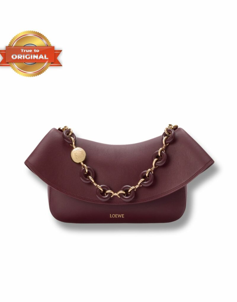 [True-to-ORIGINAL] Loewe Medium Ola Bag Dark Burgundy For Women 26cm/10.2in AP22P22X07