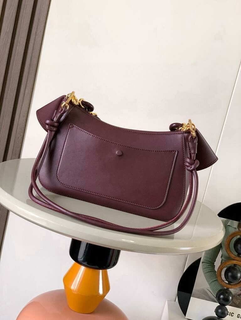 [True-to-ORIGINAL] Loewe Medium Ola Bag Dark Burgundy For Women 26cm/10.2in AP22P22X07