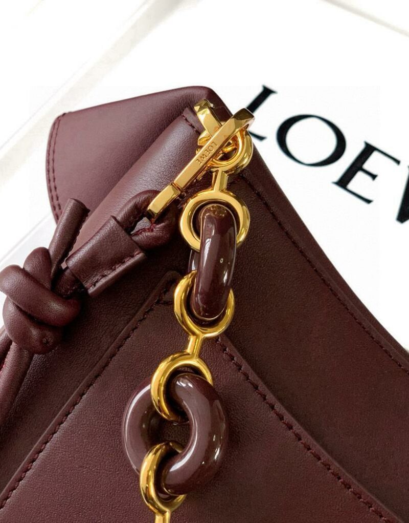 [True-to-ORIGINAL] Loewe Medium Ola Bag Dark Burgundy For Women 26cm/10.2in AP22P22X07