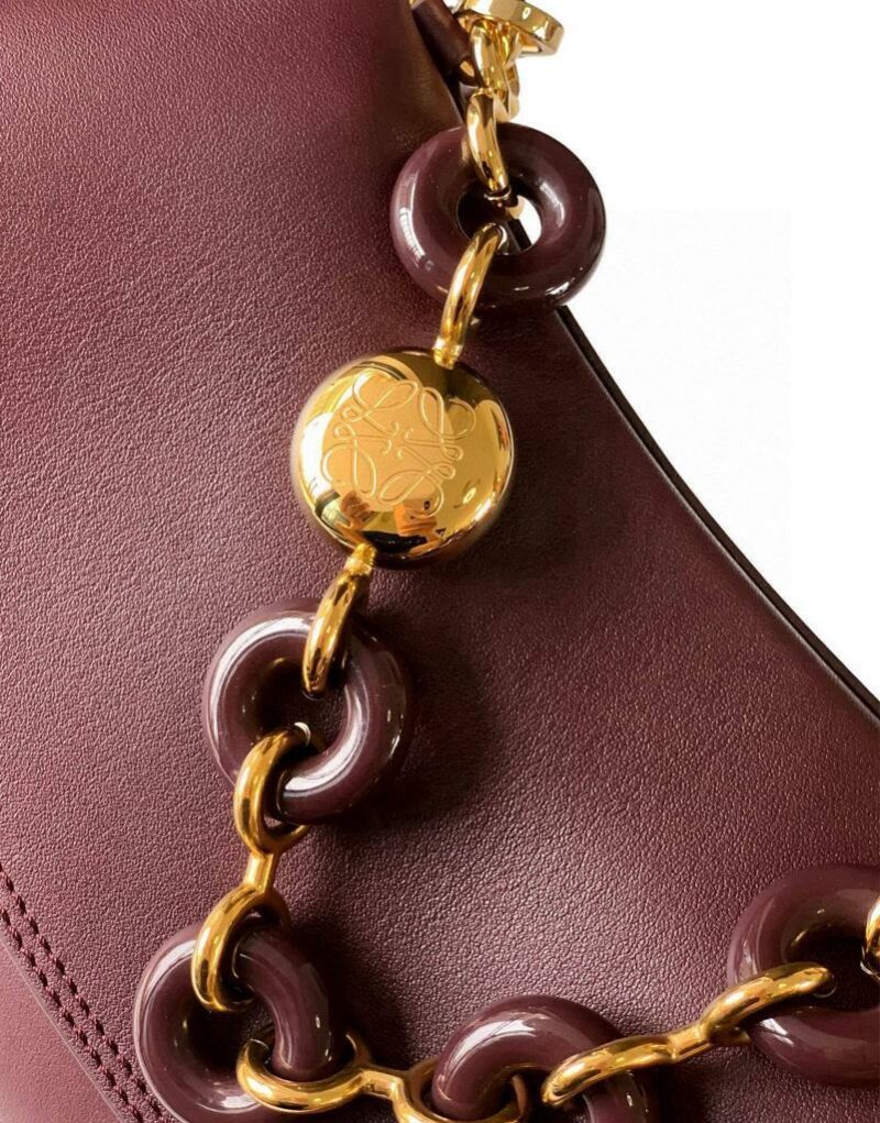 [True-to-ORIGINAL] Loewe Medium Ola Bag Dark Burgundy For Women 26cm/10.2in AP22P22X07