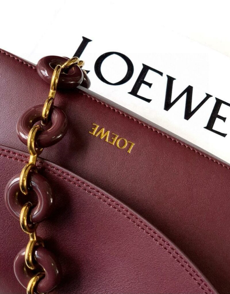 [True-to-ORIGINAL] Loewe Medium Ola Bag Dark Burgundy For Women 26cm/10.2in AP22P22X07
