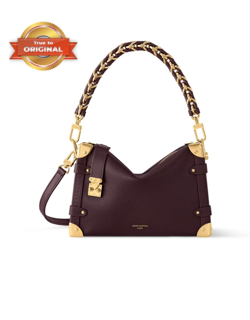 [True-to-ORIGINAL] Louis Vuitton Side Trunk MM Wine Red For Women 23.5cm/9.3in M25669