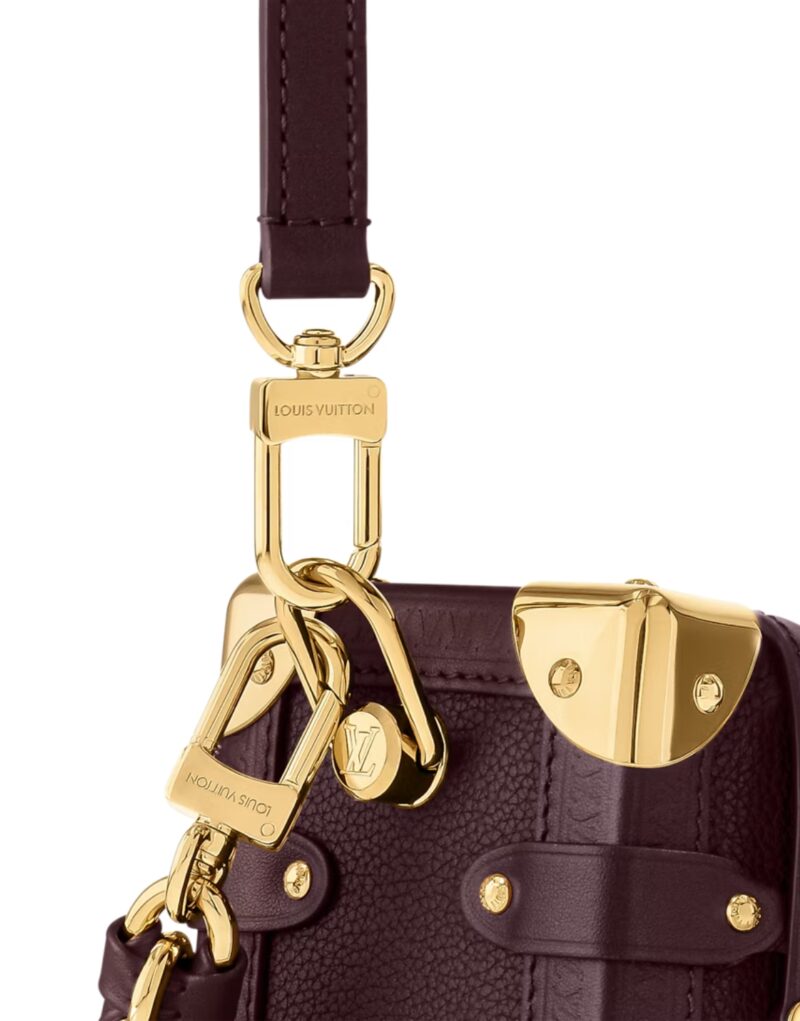 [True-to-ORIGINAL] Louis Vuitton Side Trunk MM Wine Red For Women 23.5cm/9.3in M25669