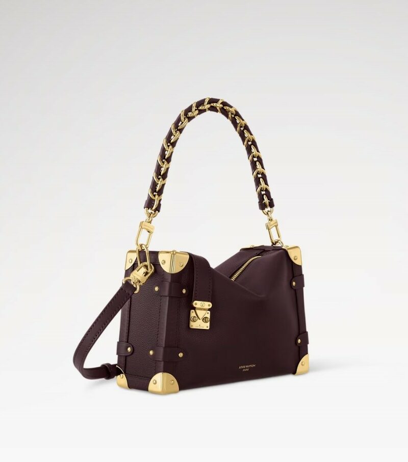 [True-to-ORIGINAL] Louis Vuitton Side Trunk MM Wine Red For Women 23.5cm/9.3in M25669