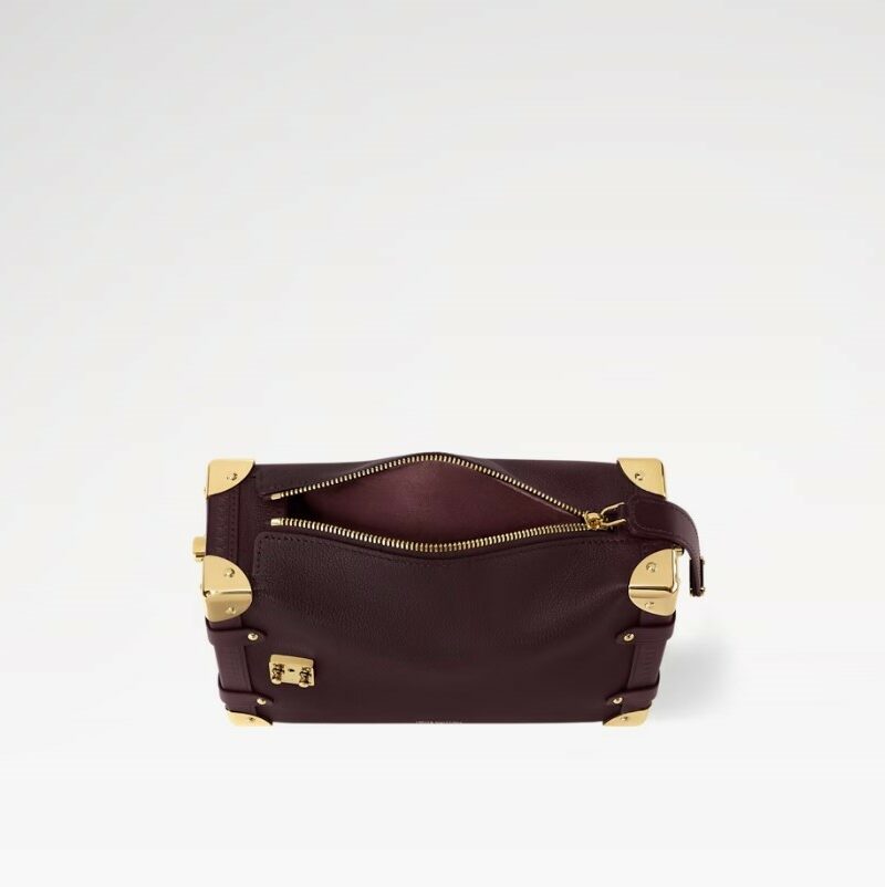 [True-to-ORIGINAL] Louis Vuitton Side Trunk MM Wine Red For Women 23.5cm/9.3in M25669