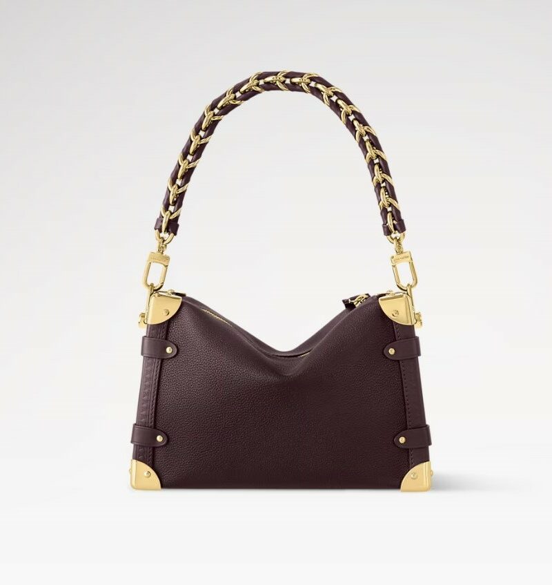 [True-to-ORIGINAL] Louis Vuitton Side Trunk MM Wine Red For Women 23.5cm/9.3in M25669