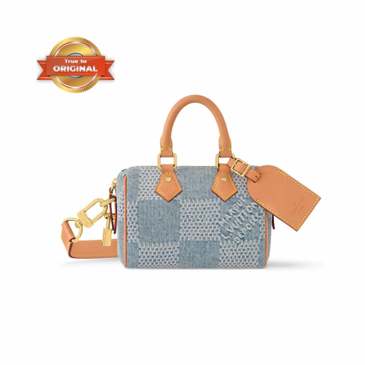 [True-to-ORIGINAL] Louis Vuitton Speedy 18 Bandoulière Denim For Men 18 cm/ 7.1 in N40682