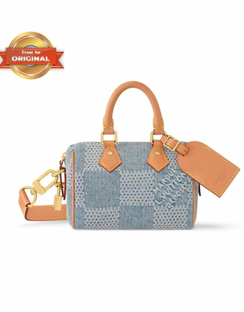 [True-to-ORIGINAL] Louis Vuitton Speedy 18 Bandoulière Denim For Men 18 cm/ 7.1 in N40682