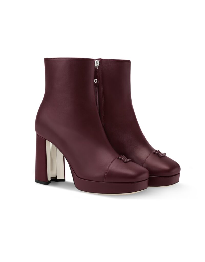 Louis Vuitton Swing Platform Ankle Boot Bordeaux Red For Women 1AIFO7