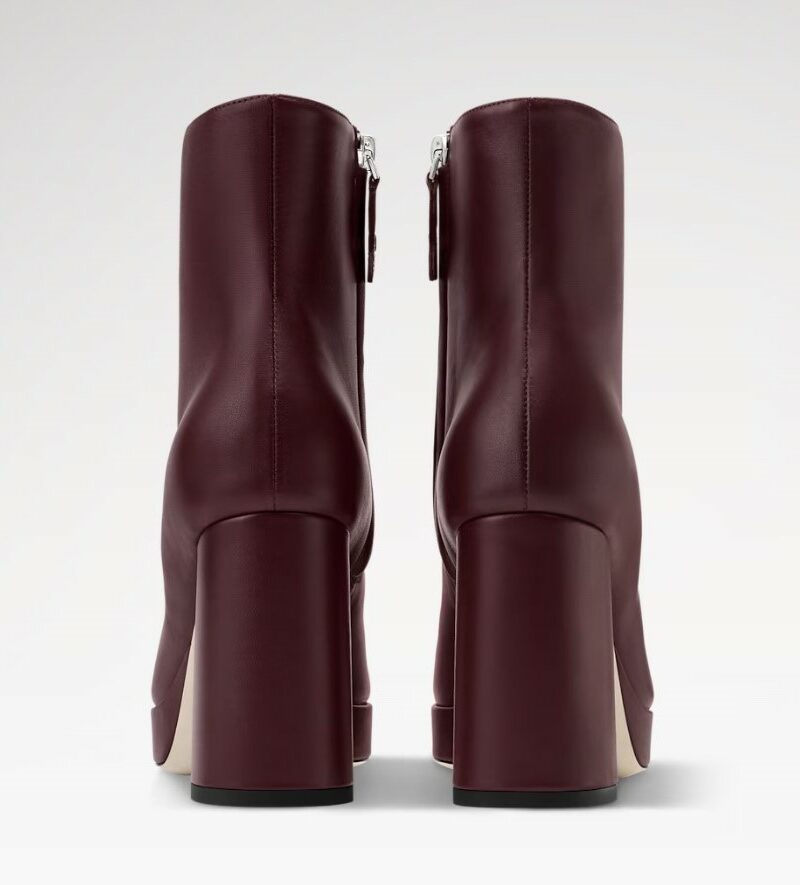 Louis Vuitton Swing Platform Ankle Boot Bordeaux Red For Women 1AIFO7