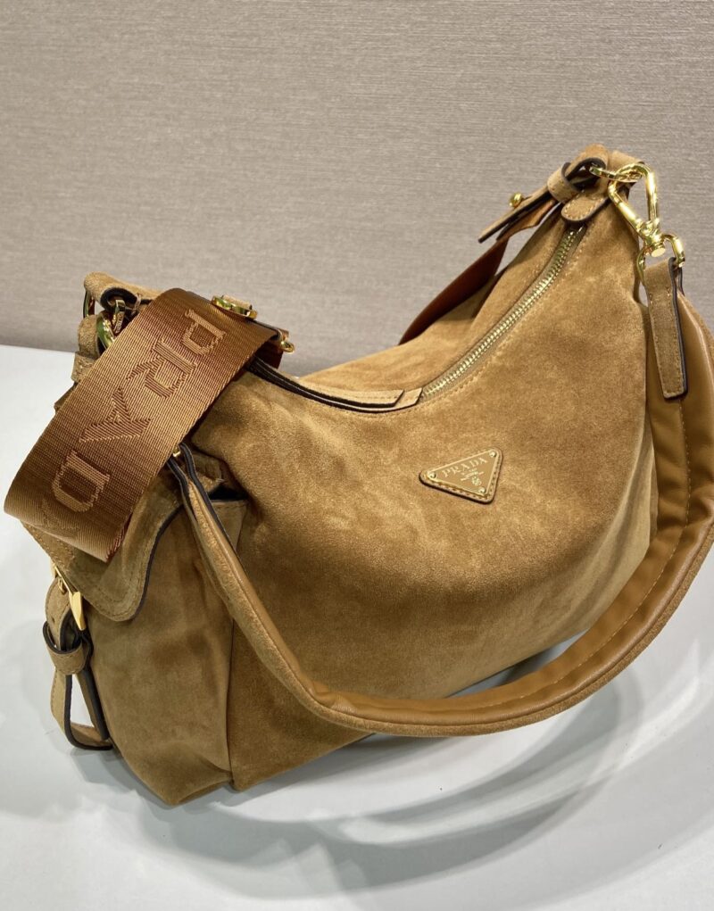 [True-to-ORIGINAL] Prada Explore Large Suede Bag Cinnamon For Women 32cm/12.6in 1BC264_008_F0401_V_NOO