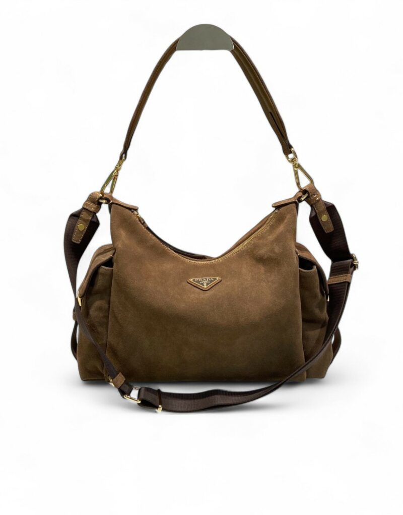 [True-to-ORIGINAL] Prada Explore Large Suede Bag Cocoa Brown For Women 32cm/12.6in 1BC264_008_F0324_V_NOO