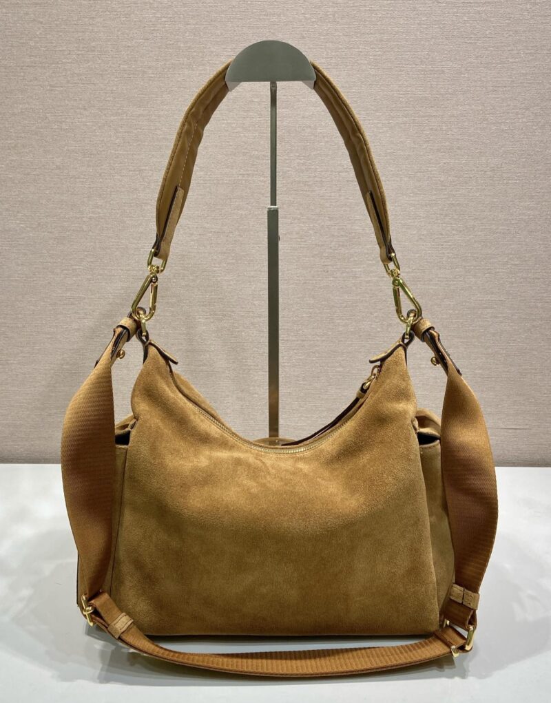[True-to-ORIGINAL] Prada Explore Large Suede Bag Cinnamon For Women 32cm/12.6in 1BC264_008_F0401_V_NOO