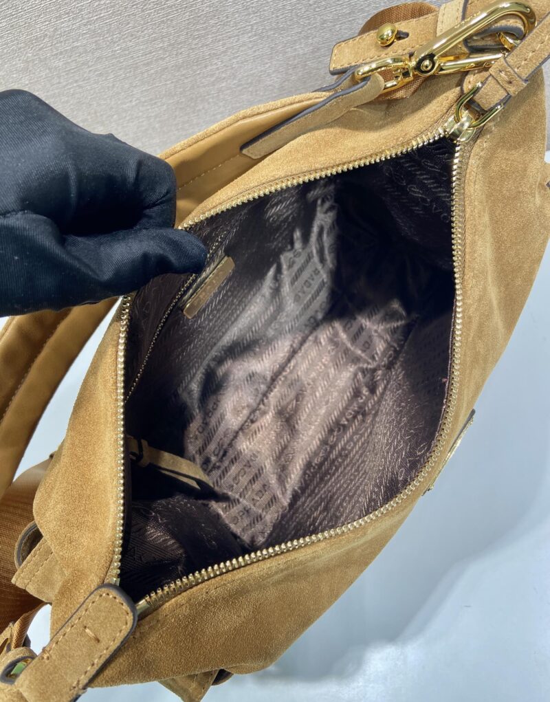 [True-to-ORIGINAL] Prada Explore Large Suede Bag Cinnamon For Women 32cm/12.6in 1BC264_008_F0401_V_NOO