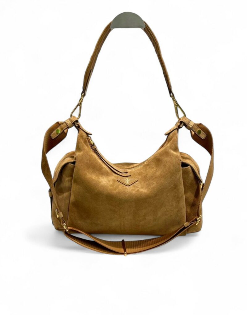[True-to-ORIGINAL] Prada Explore Large Suede Bag Cinnamon For Women 32cm/12.6in 1BC264_008_F0401_V_NOO