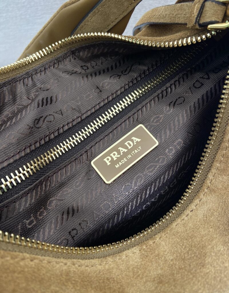 [True-to-ORIGINAL] Prada Explore Large Suede Bag Cinnamon For Women 32cm/12.6in 1BC264_008_F0401_V_NOO