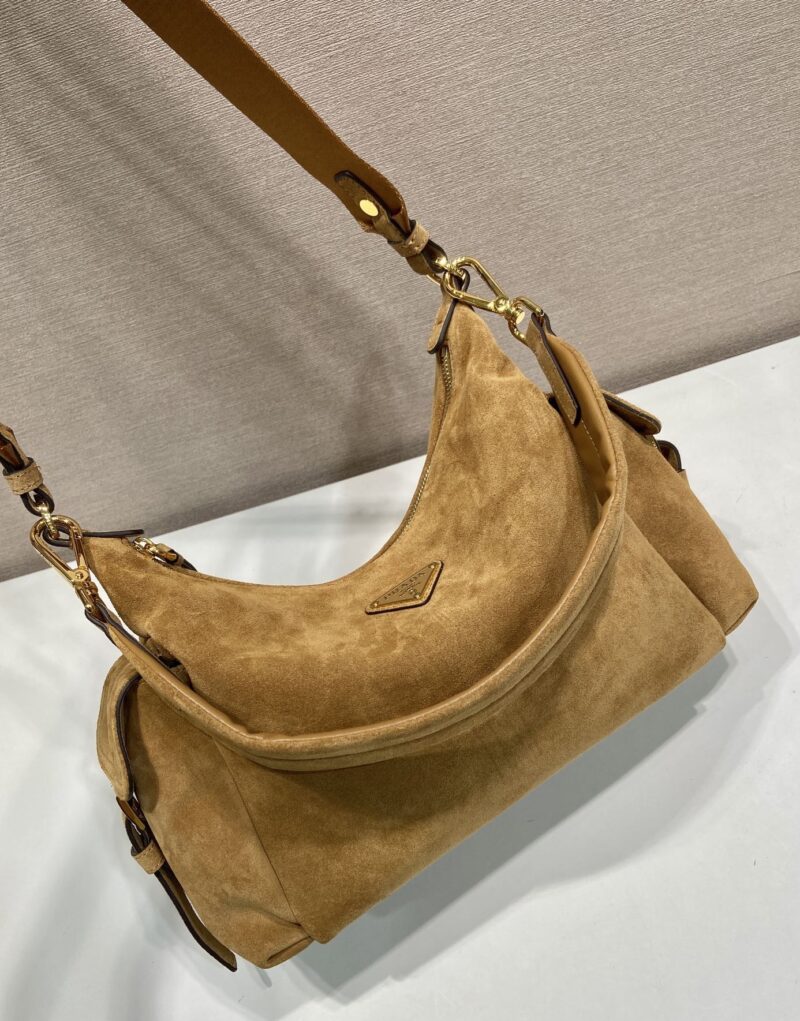 [True-to-ORIGINAL] Prada Explore Large Suede Bag Cinnamon For Women 32cm/12.6in 1BC264_008_F0401_V_NOO