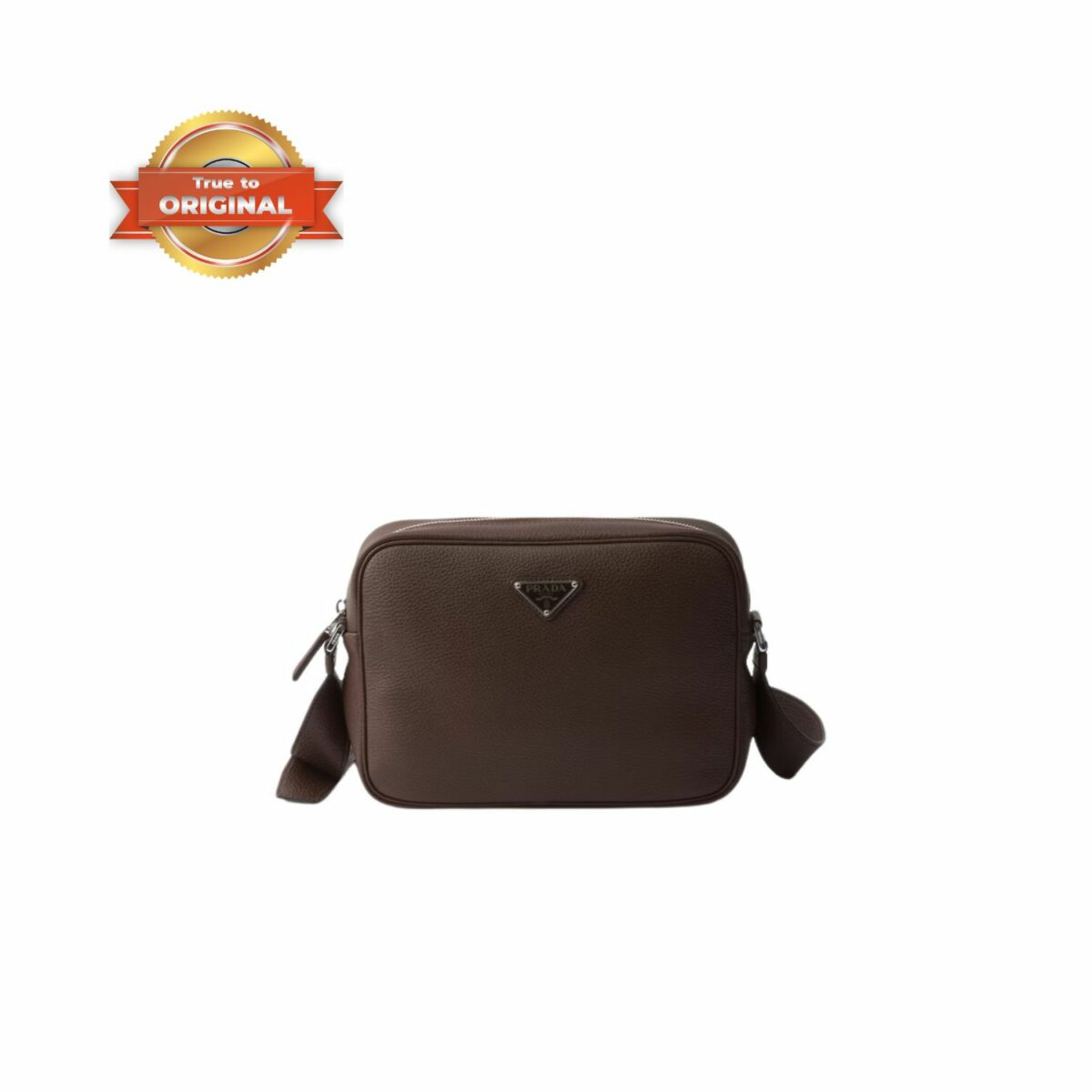 [True-to-ORIGINAL] Prada Leather Shoulder Bag Sienna For Men 25cm/9.8in - 2VH189_2BBE_F0038_V_OOO