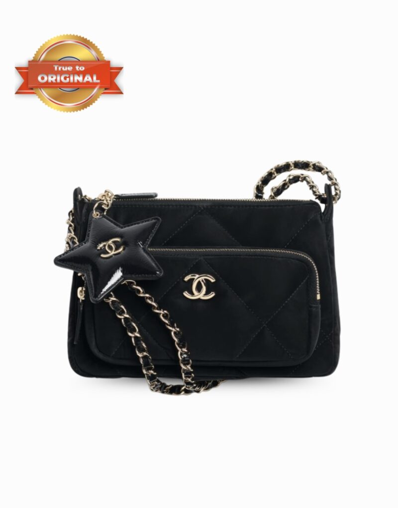 [True-to-ORIGINAL] Chanel Clutch With Chain Black For Women 8.3in/21cm‎ AP4771-B21406-94305