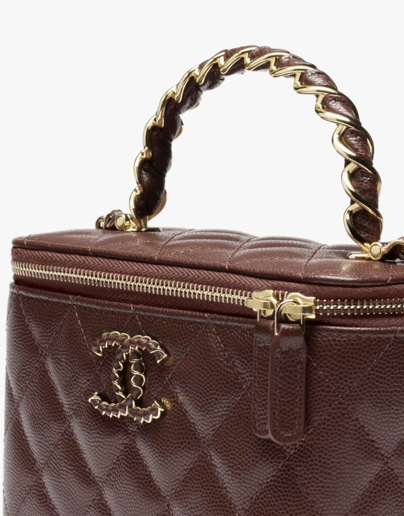 [True-to-ORIGINAL] Chanel Long Vanity With Chain Dark Brown For Women 6.7in/17cm‎ AP4872-B22044-U3661