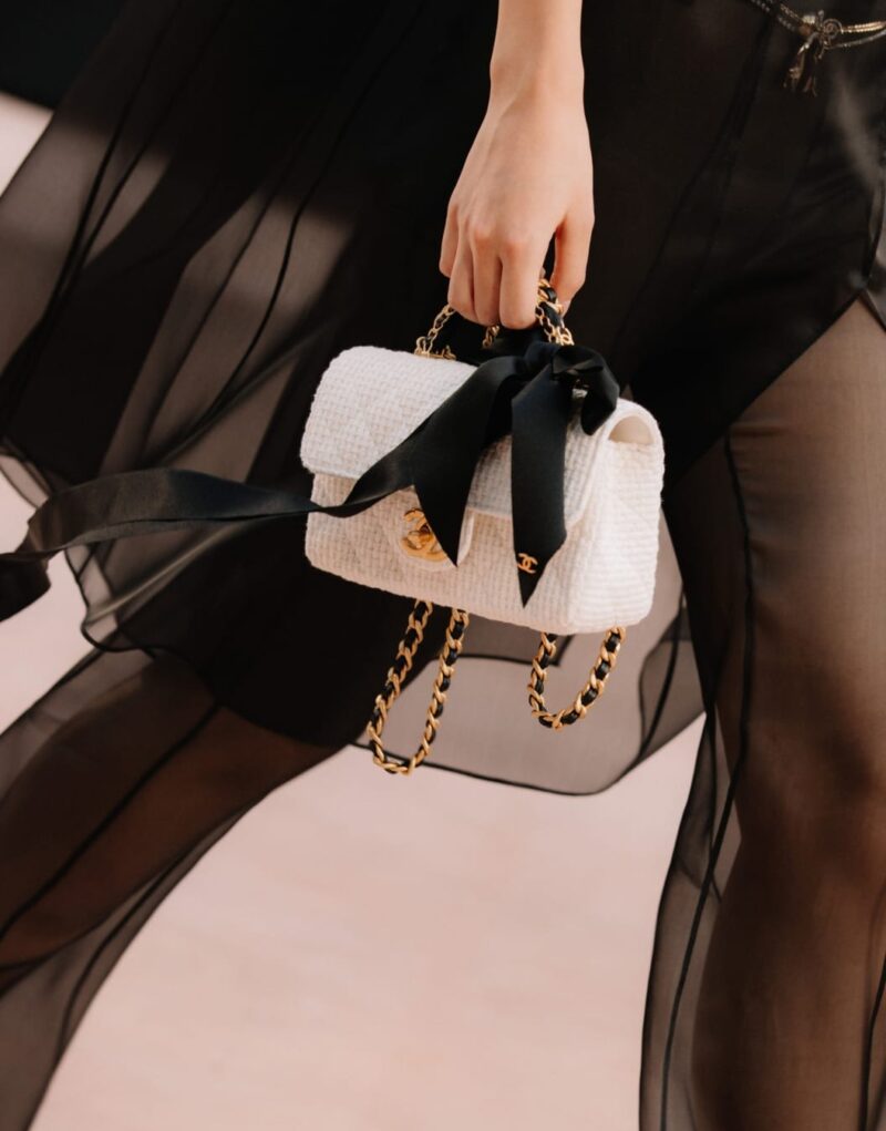 [True-to-ORIGINAL] Chanel Mini Flap Bag With Top Handle White For Women 7.9in/20cm‎ AS5875-B22482-MB103