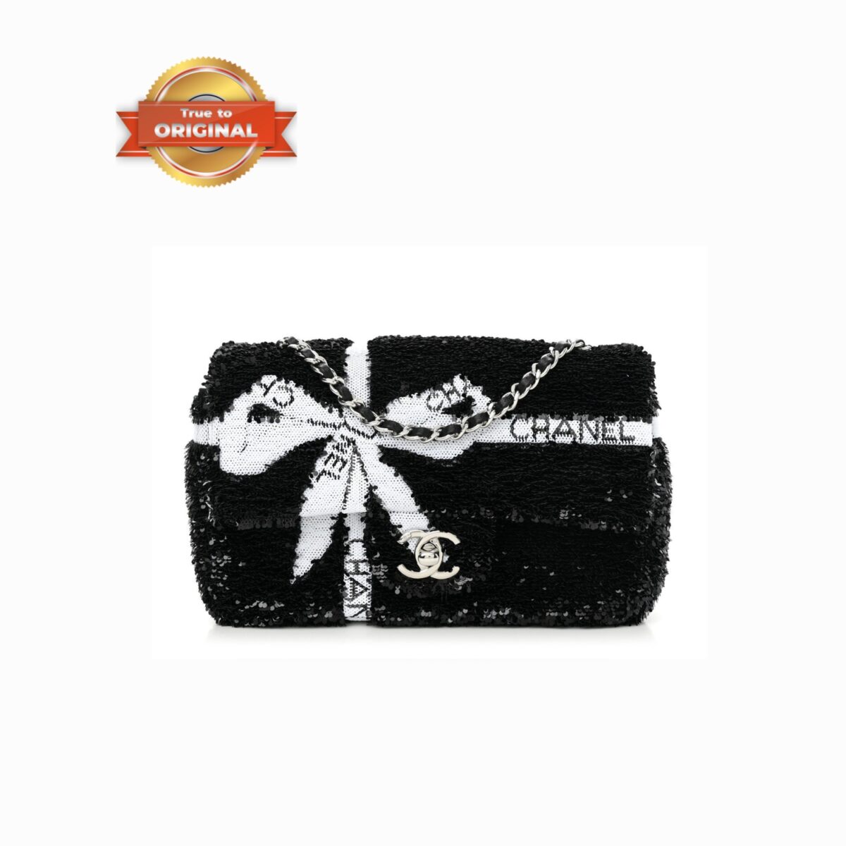 Chanel Sequin Bow Mini Flap Bag