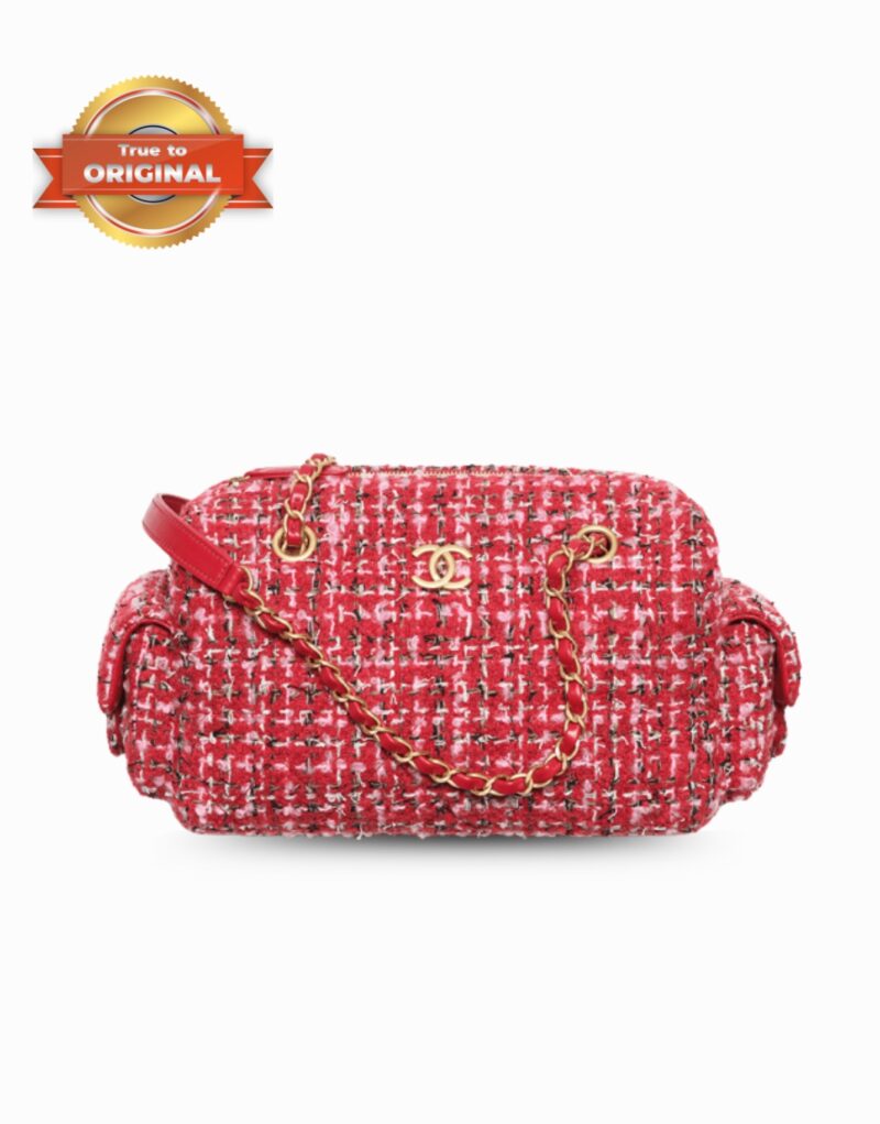 [True-to-ORIGINAL] Chanel Small Bowling Bag Red For Women 9.4in/24cm‎ AS5792-B22160-U2675