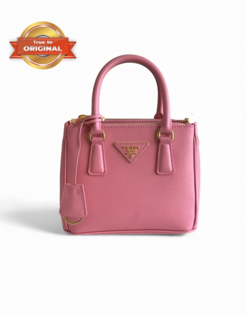 [True-to-ORIGINAL] Prada Galleria Saffiano Mini Bag Pink For Women 7.8in/20cm