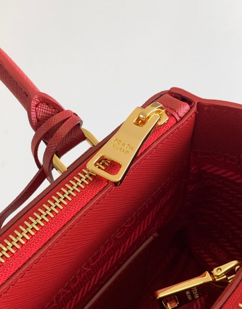 [True-to-ORIGINAL] Prada Galleria Saffiano Mini Bag Burgundy For Women 7.8in/20cm