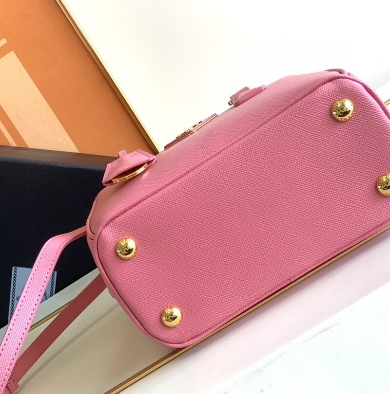 [True-to-ORIGINAL] Prada Galleria Saffiano Mini Bag Pink For Women 7.8in/20cm