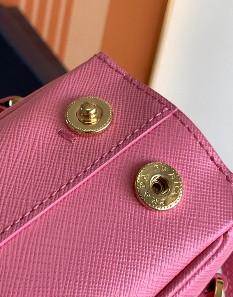 [True-to-ORIGINAL] Prada Galleria Saffiano Mini Bag Pink For Women 7.8in/20cm
