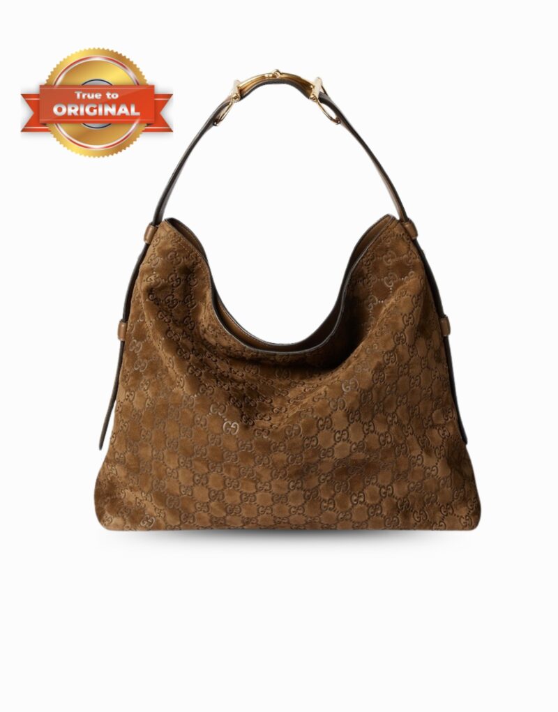 [True-to-ORIGINAL] Gucci Beatrix Large Tote Bag Brown Suede For Women 15.7in/40cm 850546 AAFOJ 2118