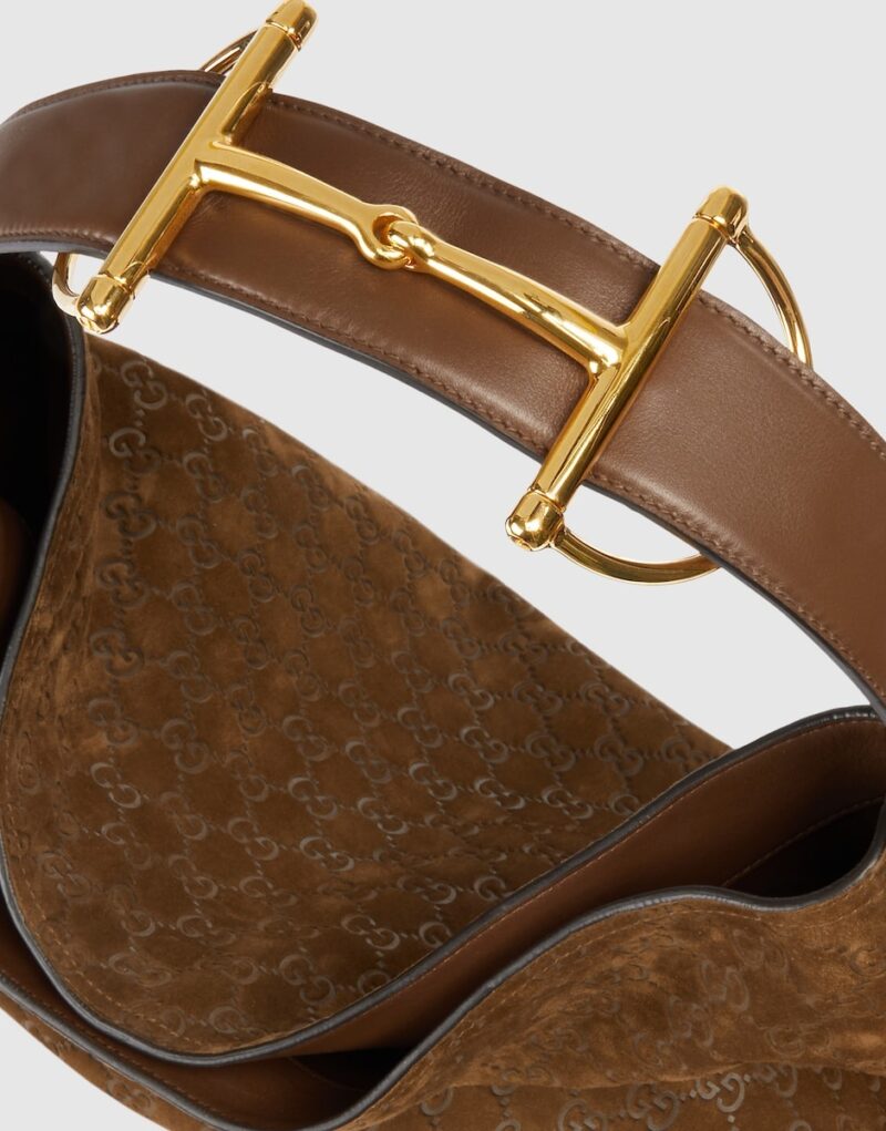 [True-to-ORIGINAL] Gucci Beatrix Large Tote Bag Brown Suede For Women 15.7in/40cm 850546 AAFOJ 2118