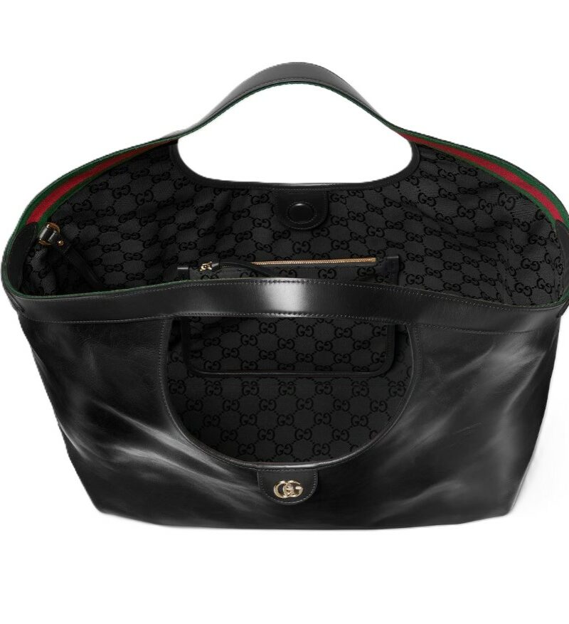 [True-to-ORIGINAL] Gucci Giglio Large Tote Bag Black For Women 23.6in/60cm ‎‎‎853971 AAF2H 1060