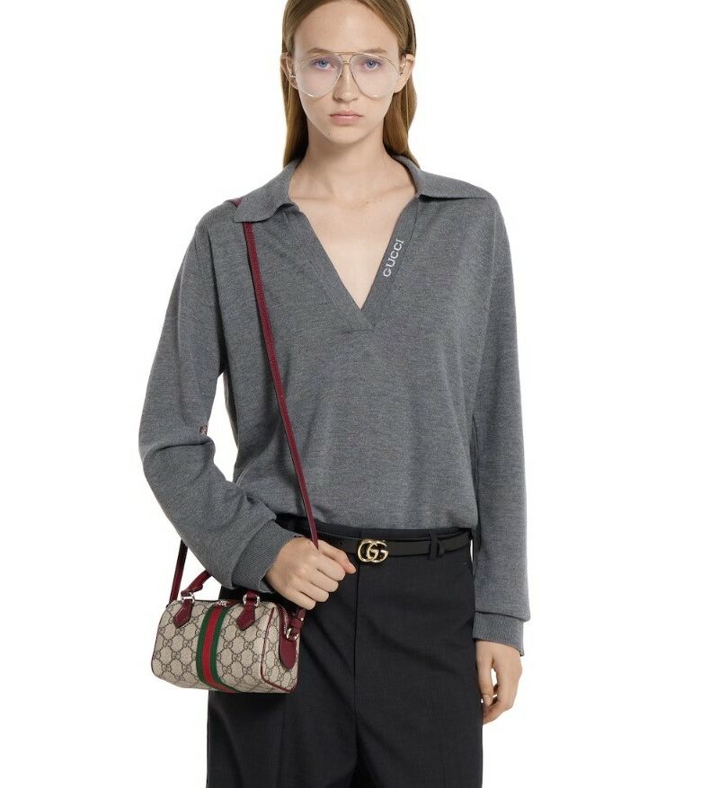 Gucci Ophidia Mini Boston Bag Beige And Brown GG For Women 6.3in/16cm 838478 FAE0P 9789