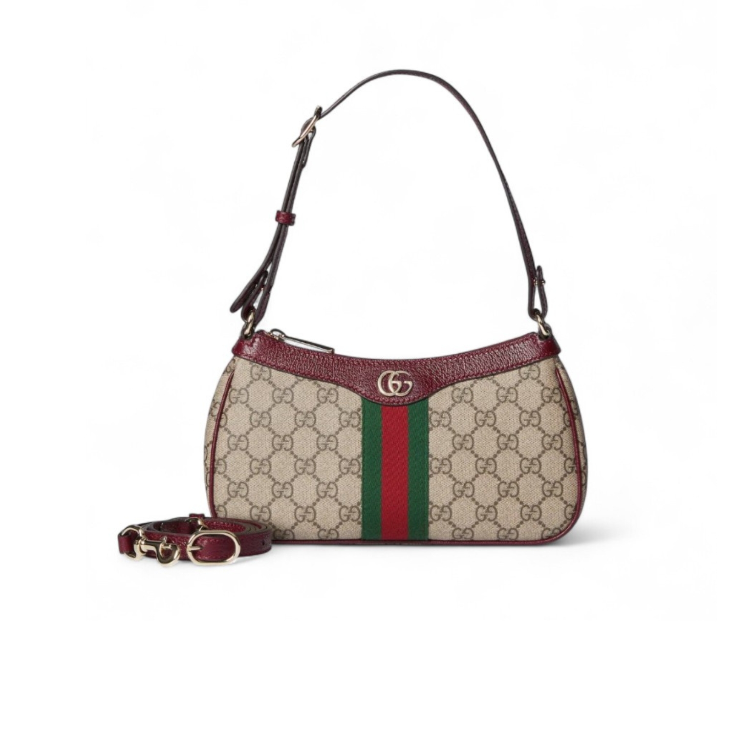 Gucci Ophidia Small Shoulder Bag Beige And Brown GG For Women 10.2in/26cm 841341 FAE0J 9789