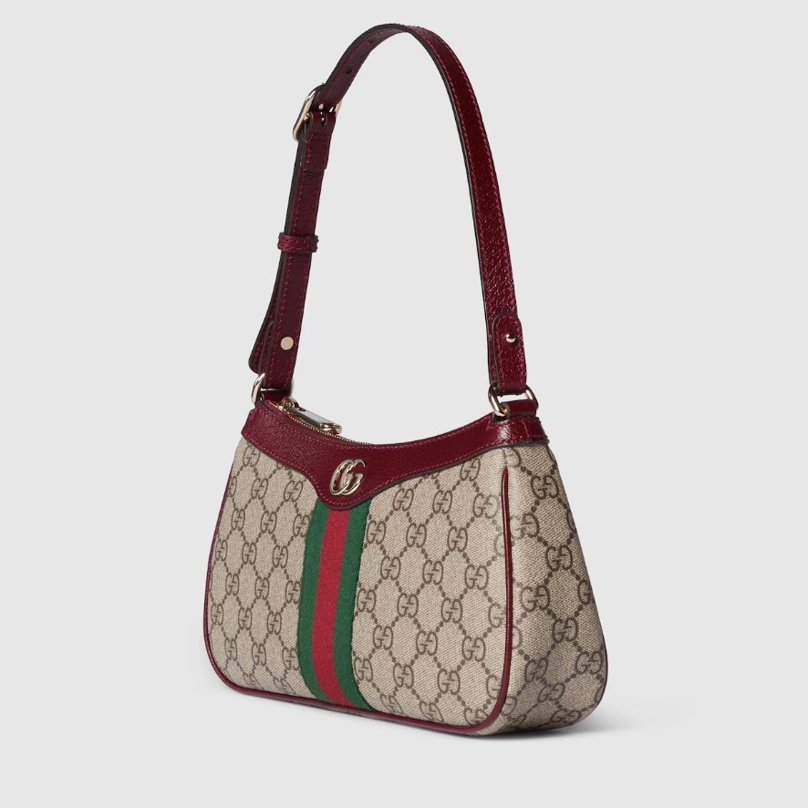 Gucci Ophidia Small Shoulder Bag Beige And Brown GG For Women 10.2in/26cm 841341 FAE0J 9789