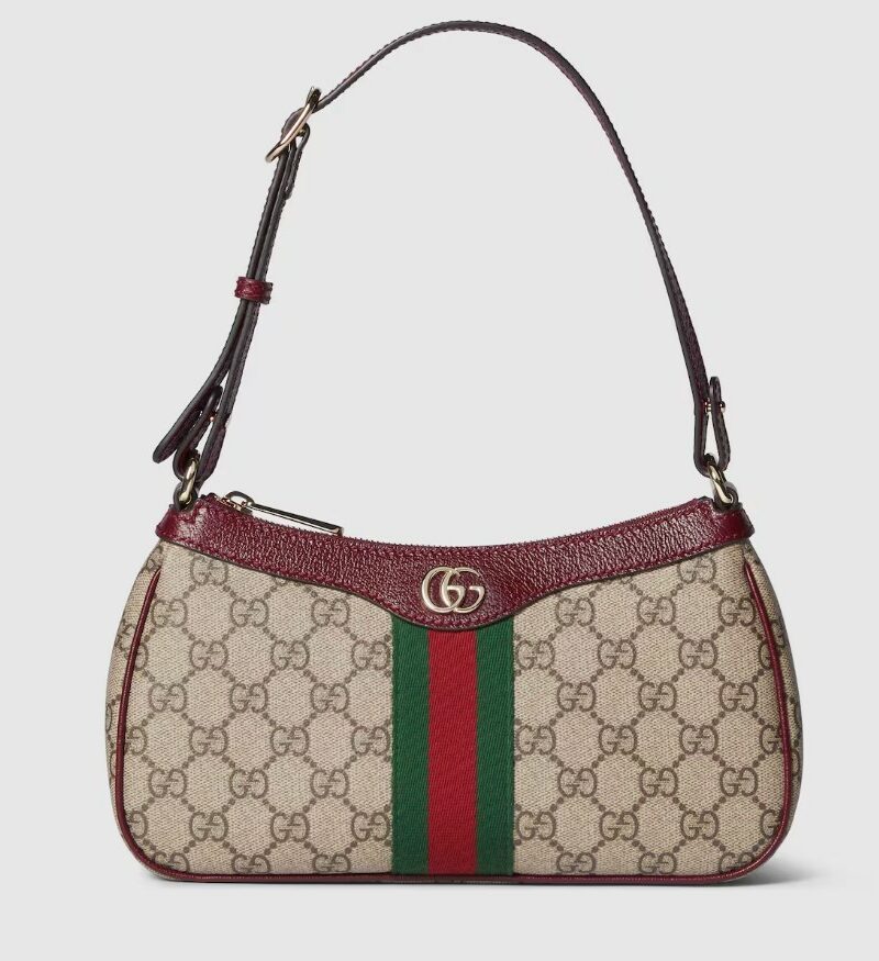 Gucci Ophidia Small Shoulder Bag Beige And Brown GG For Women 10.2in/26cm 841341 FAE0J 9789