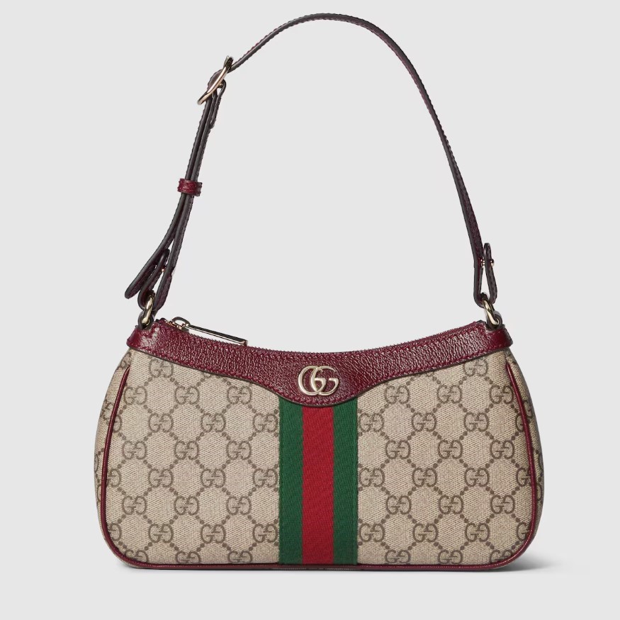 Gucci Ophidia Small Shoulder Bag Beige And Brown GG For Women 10.2in/26cm 841341 FAE0J 9789