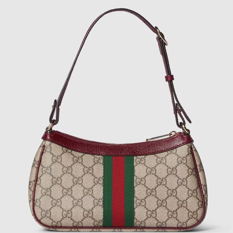 Gucci Ophidia Small Shoulder Bag Beige And Brown GG For Women 10.2in/26cm 841341 FAE0J 9789