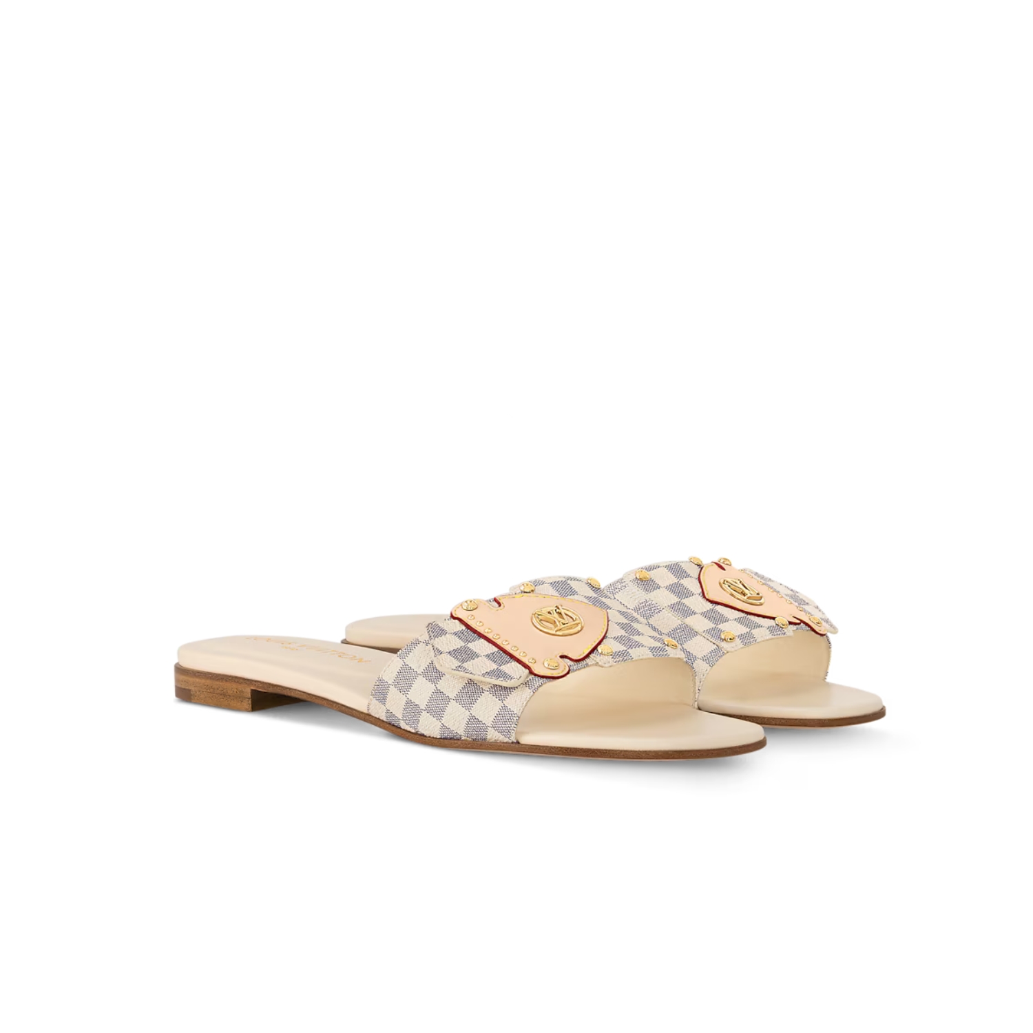 Louis Vuitton LV Frame Flat Mule Damier Canvas For Women 1AHLPS