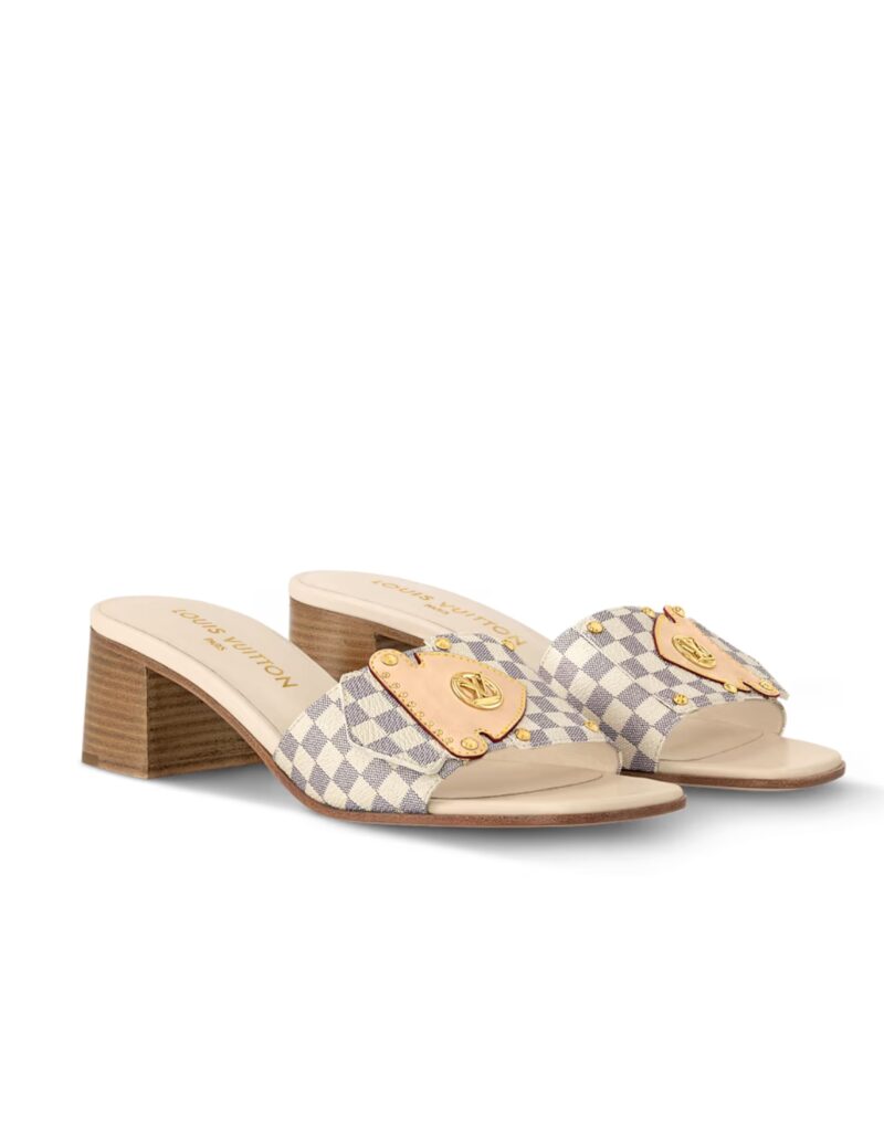 Louis Vuitton LV Frame Mule Damier Canvas 45mm For Women 1AHMFI