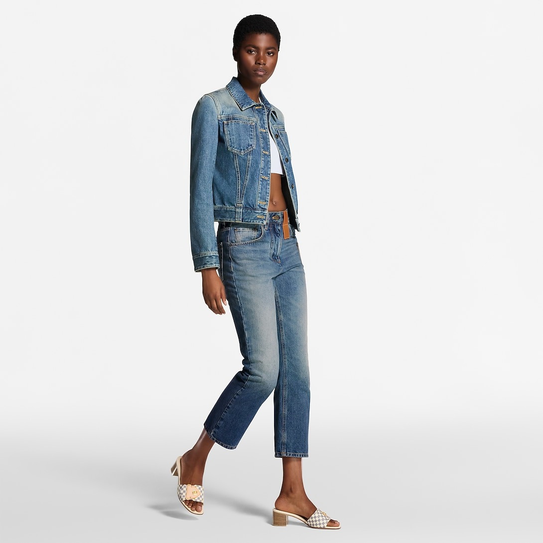 Louis Vuitton LV Frame Mule Damier Canvas 45mm For Women 1AHMFI