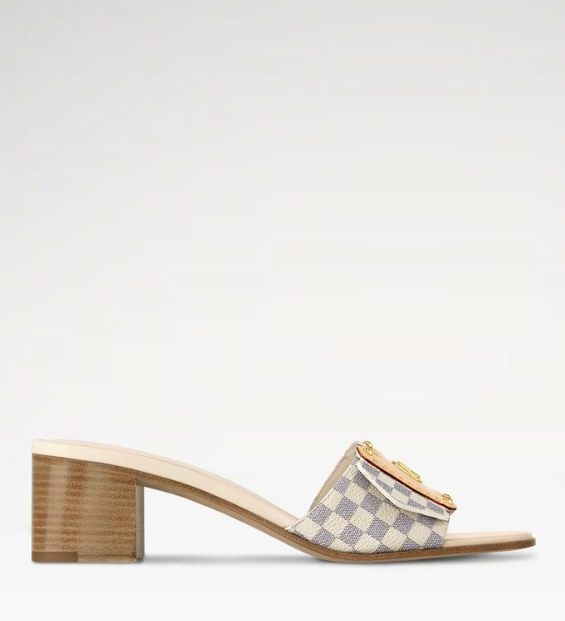 Louis Vuitton LV Frame Mule Damier Canvas 45mm For Women 1AHMFI